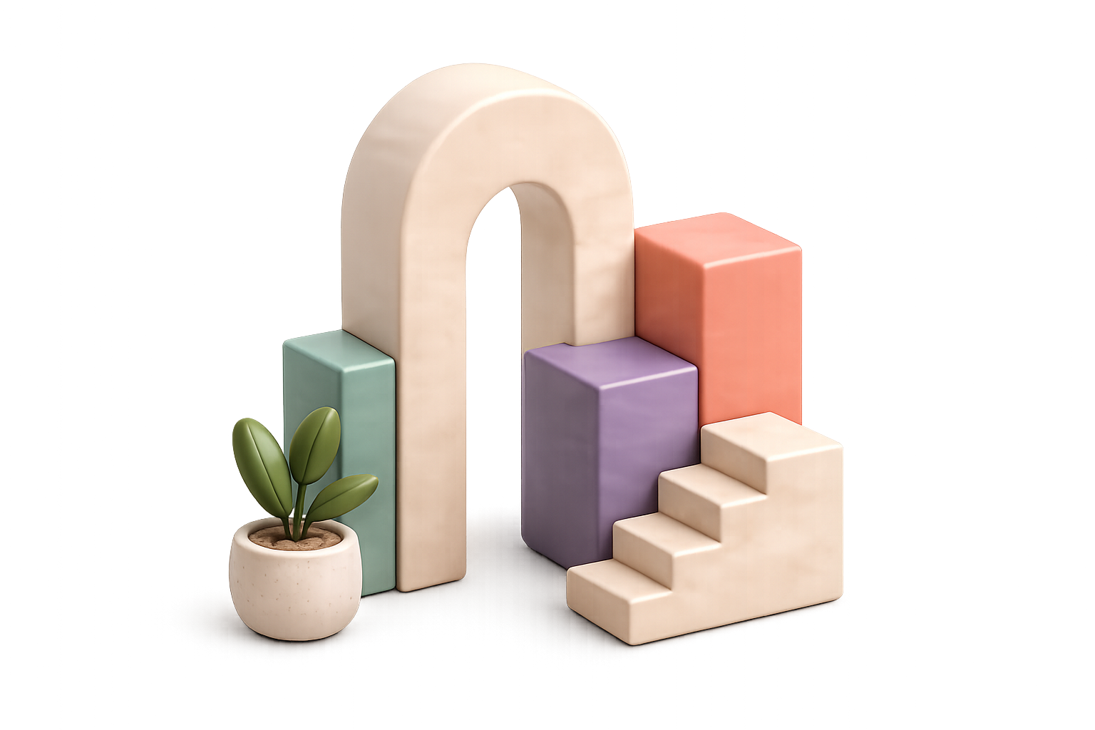 Architecture and interactive environments illustration