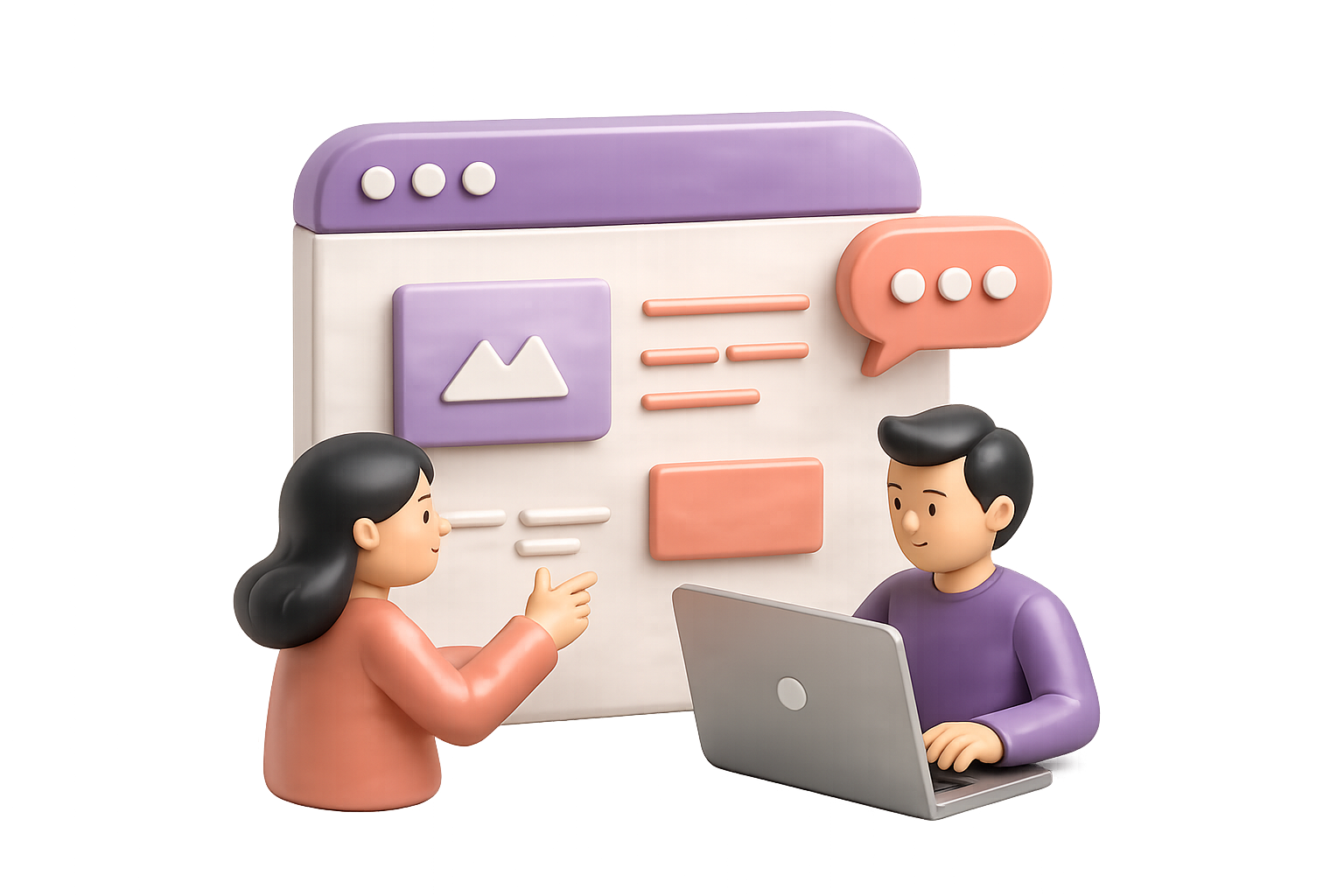 Human interaction design illustration