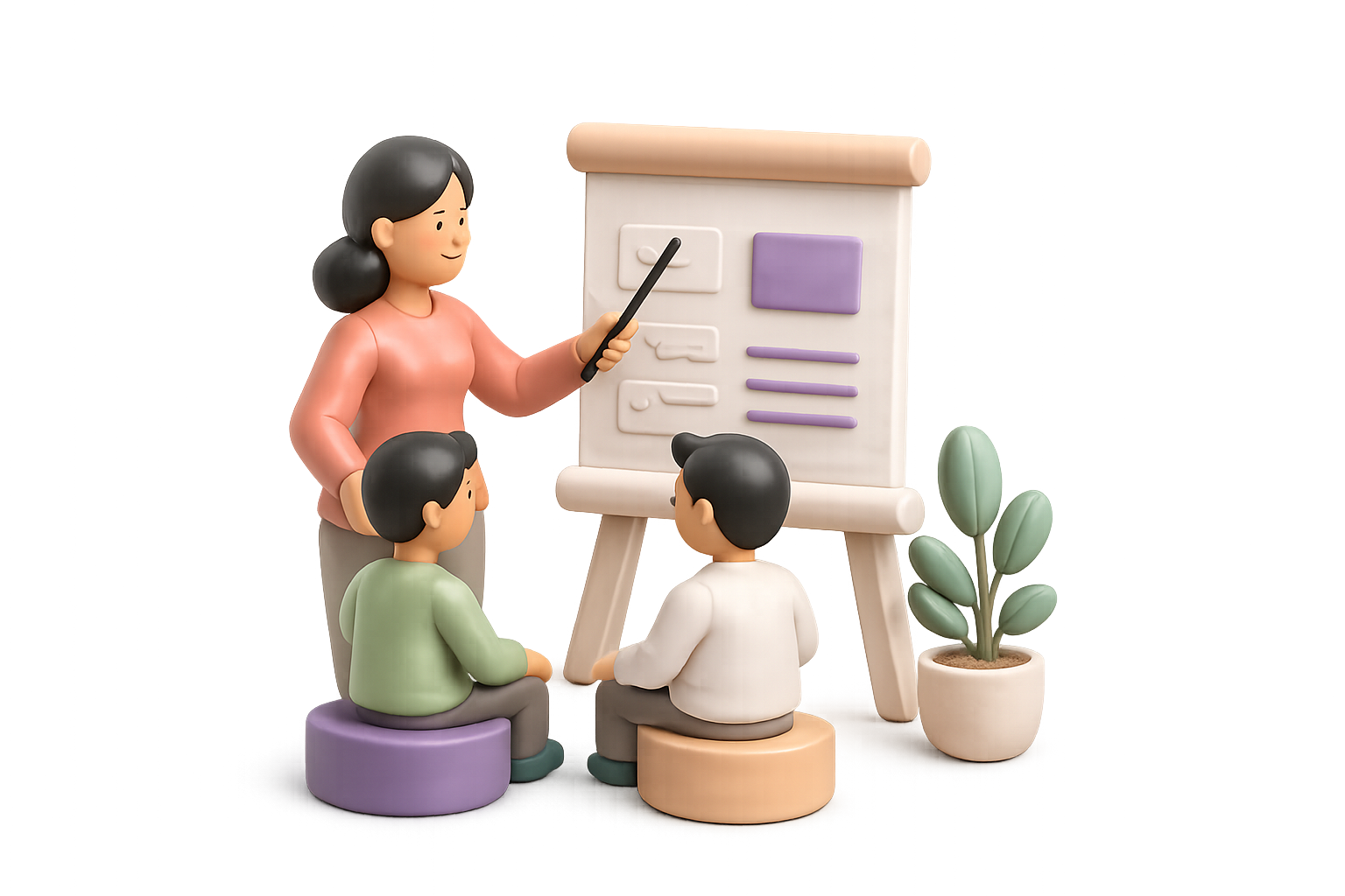 Teaching and leadership illustration